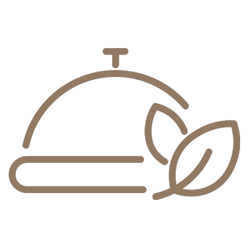 <h1>ALLERGY FRIENDLY:</h1><BR><p>VEGAN, GLUTEN-FREE, &<BR>DAIRY-FREE OPTIONS AVAILABLE</p> vegan meal icon